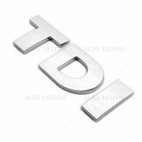 Volkswagen TDI Rear Truck Boot Lid Nmaeplate Badge Emblem Chrome