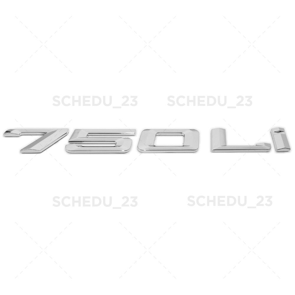 Chrome 750Li Letter Logo Emblem Badge Trunk Lid M Power Performance F02 F04