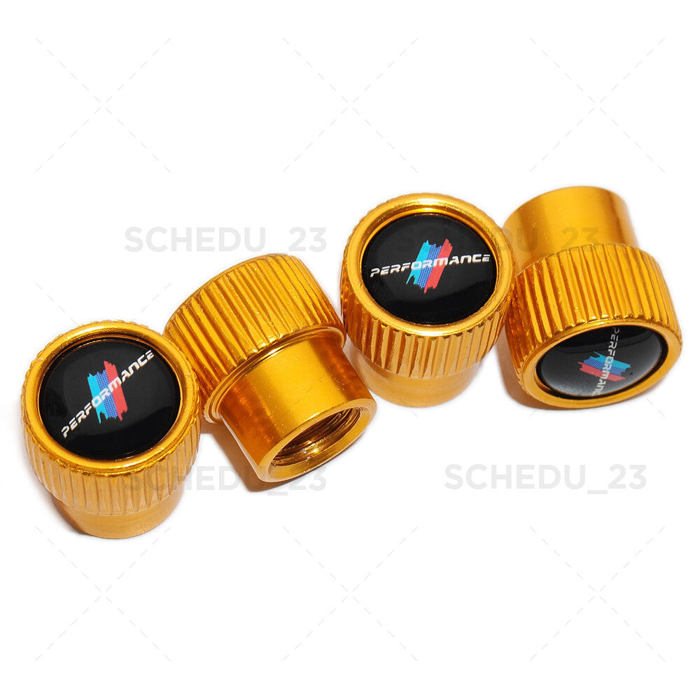 BMW Performance Roundel Car Wheels Tire Air Valve Cap Stem Dust Cover Sport ///M