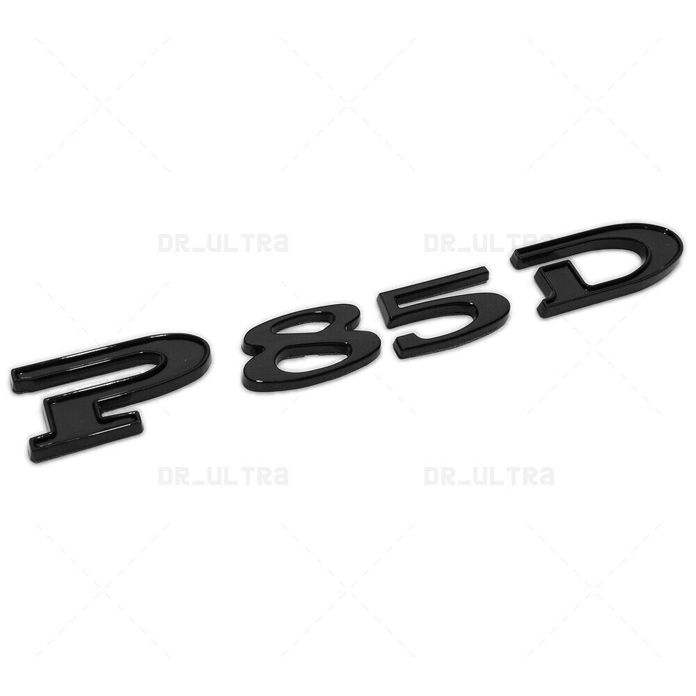 Tesla Rear Liftgate Lid Model P85D Nameplate Logo Badge Emblem Sport Gloss Black