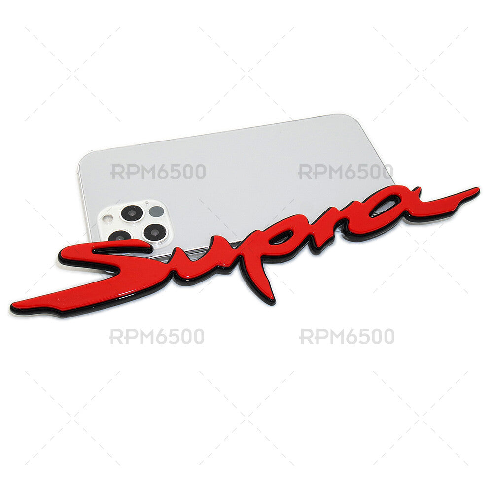 GR Supra Rear Trunk Bumper Liftgate Letter Emblem Badge Logo Sport Black & Red