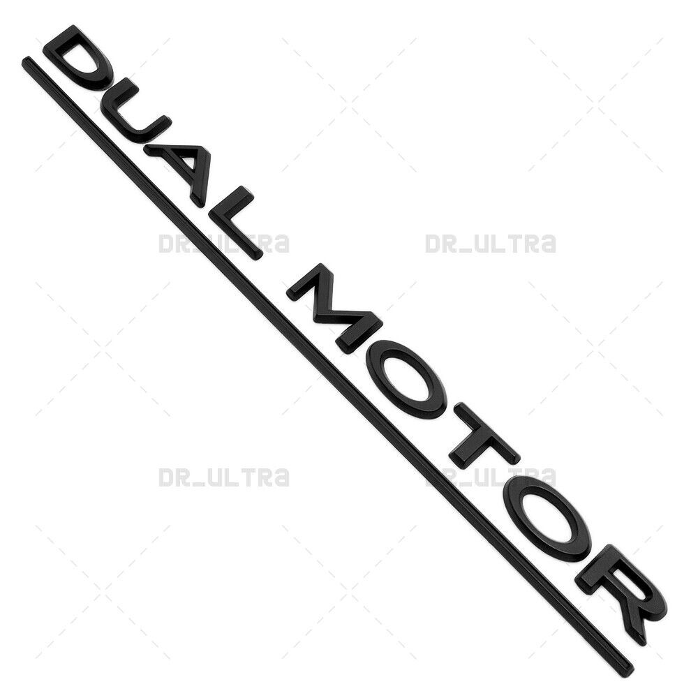 Tesla Rear Liftgate Lid Dual Motor Performance Nameplate Logo Badge Emblem Black