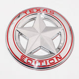 Universal 3D Fashion Metal Round Texas Star Car Decal Sticker Auto Decoration