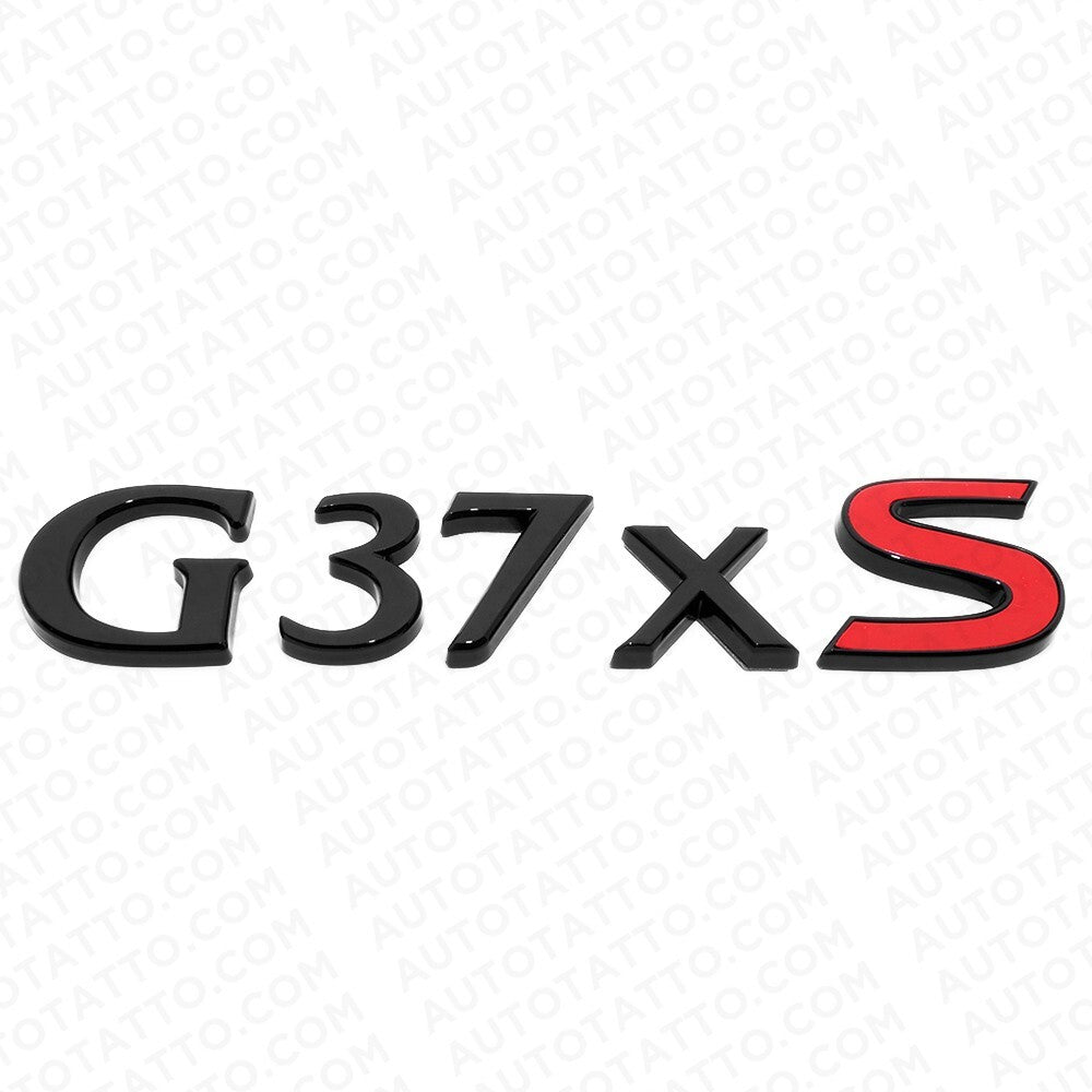 For Infiniti G37xs Rear Trunk Letter Badge Emblem Nameplate Sport Gloss Black