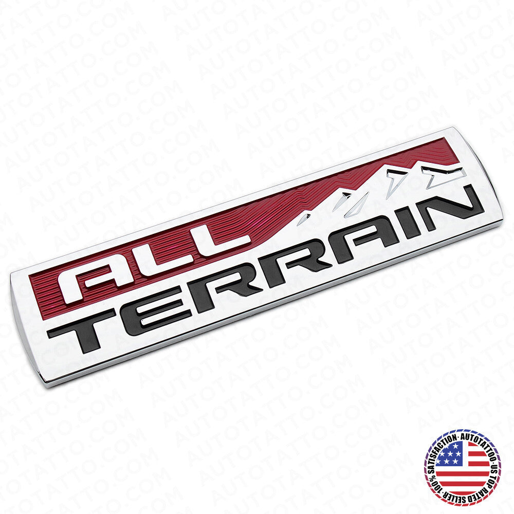 Chevy GMC All Terrain Rear Tailgate Letter Nameplate Emblem Badge Sport Chrome