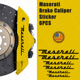 For Maserati Sport Car Wheels Brake Caliper Sticker Decal Logo Decoration Black