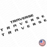 3x Chevy Traverse Front Door & Liftgate Badge Nameplate Logo Emblem Matte Black