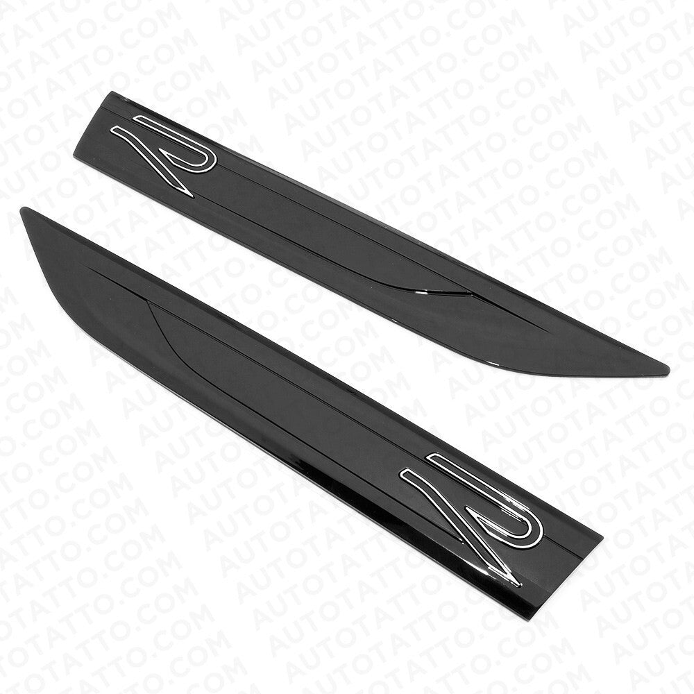 VW Golf 8 MK8 R Badge Side Left  Right Fender Marker Nameplate Emblem Logo Black