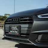 08-20 A3 S3 A4 S4 A5 S5 RS Matte Black Front Grille Sign Rings Badge Logo Emblem