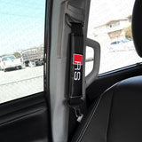 RS Car Carbon Fiber Seat Belt Cover Safety Shoulder Strap Cushion Pad Harness