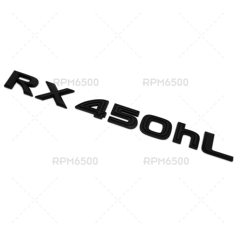 Lexus Liftgate Matte Black RX 450hL Letter Logo Badge Car Emblem Replace F-Sport