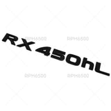 Lexus Liftgate Matte Black RX 450hL Letter Logo Badge Car Emblem Replace F-Sport