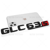 17-20 Mercedes GLC 63 S Letter Emblem Liftgate Logo Badge AMG Sport Black Red