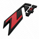 2x GMC Sierra z71 4X4 Fender Front Door Logo Badge Emblem Nameplate Black Red