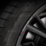 4pcs New M Performance Wheels 3D Sticker Badge Logo Emblem M Power Sport Black