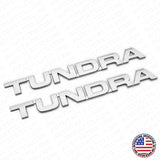 2pcs 07-14 OEM Chrome Tundra Letter Side Door Tailgate Nameplate Emblem Badge