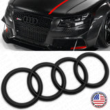 09-12 AUDI A4 S4 Matte Black Front Grille Sign Rings Badge Logo Emblem Sport
