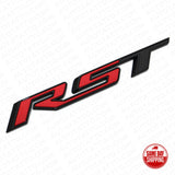 19-21 OEM Chevy Silverado Tailgate RST Letter Logo Emblem Badge 4x4 Black Red