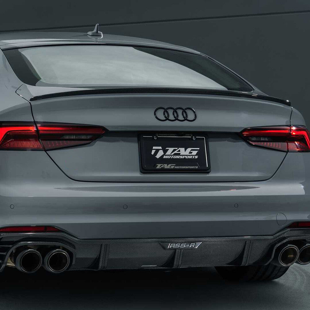 18-21 A5 S5 RS Sportback 4 Door Gloss Black Trunk Sign Logo Rings Badge Emblem