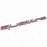 Quattro Emblem RS Style Badge Grill For Audi A4 A5 A6 A7 S4 TT Front Logo Red