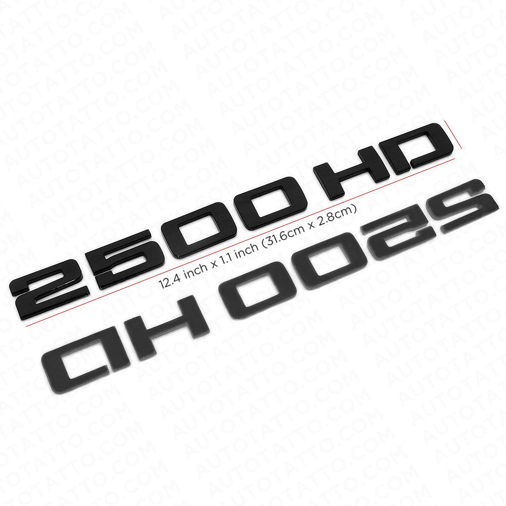 2x Chevy Silverado 2500 HD Fender Nameplates Letter 3D Emblem Z71 Gloss Black