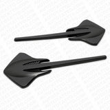 2x Corvette C7 Matte Black Fender Stingray Mako Shark Logo Badge Emblem Sport
