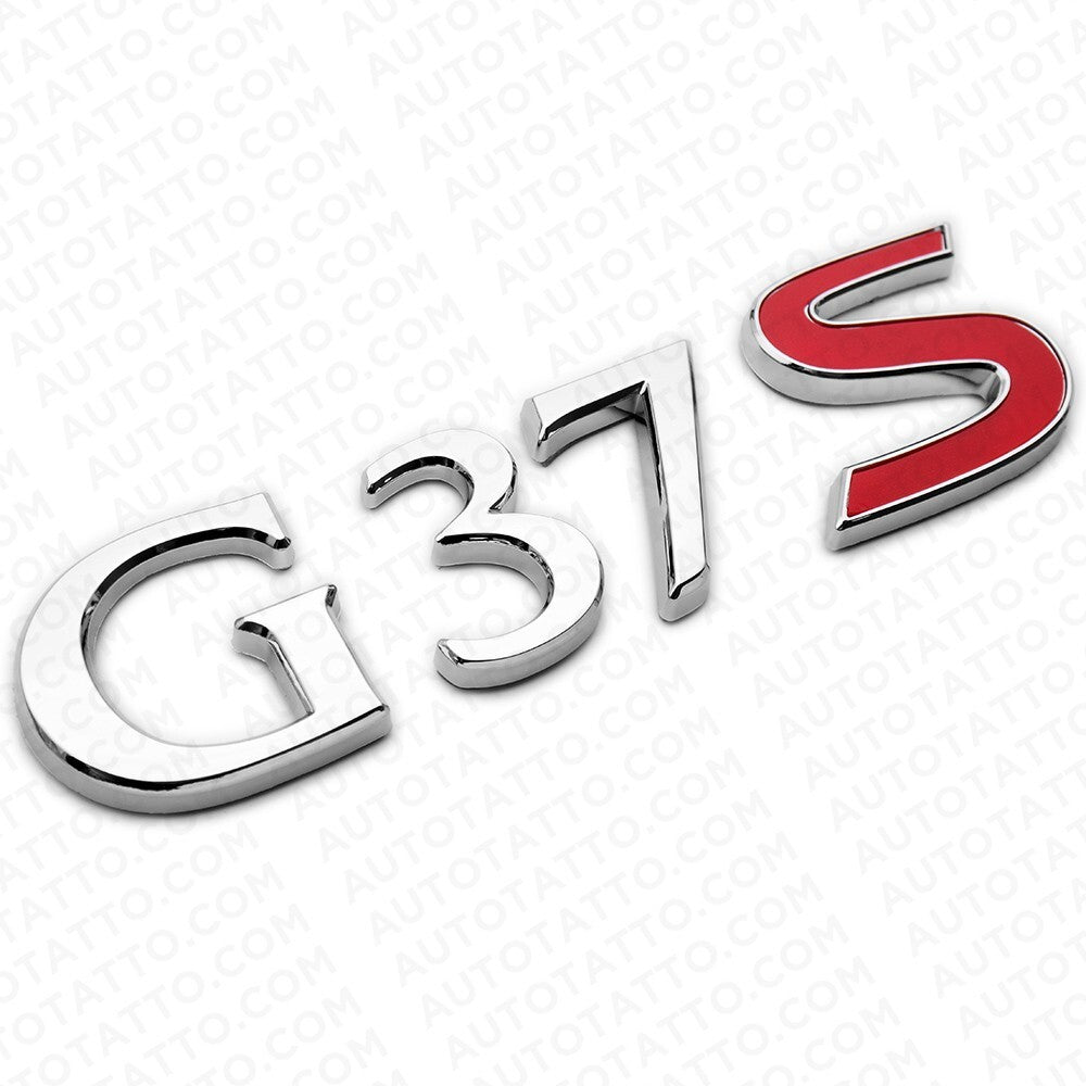 For Infiniti G37s Rear Trunk Logo Letter Badge Emblem Nameplate Sport Chrome