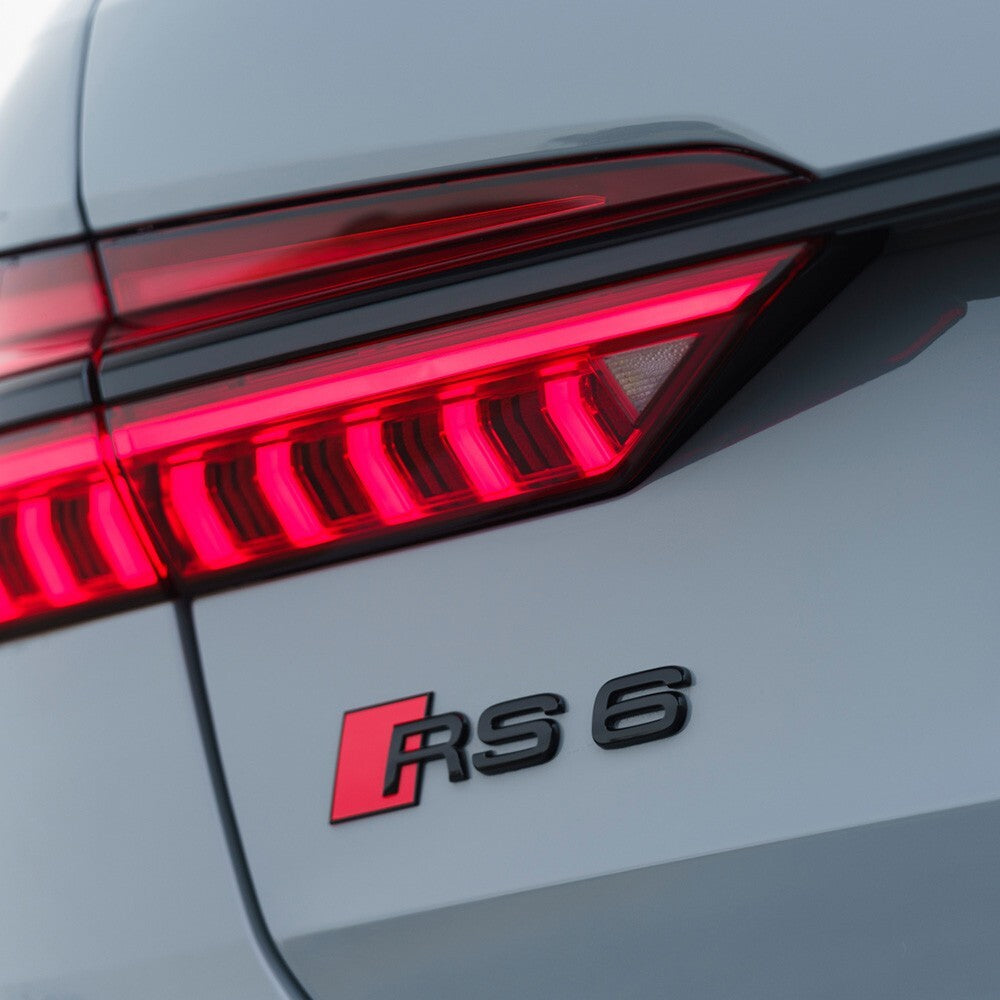 Audi RS 6 Gloss Black Rear Letter Tail Nameplate Trunk Emblem Badge Sport Sline