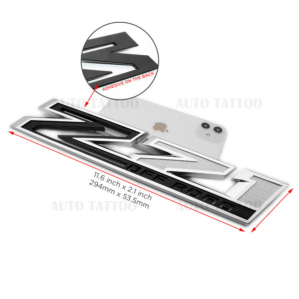 2pcs Chevy 19-21 Silverado Z71 Off Road Fender Letter Sport Emblem Badge Black