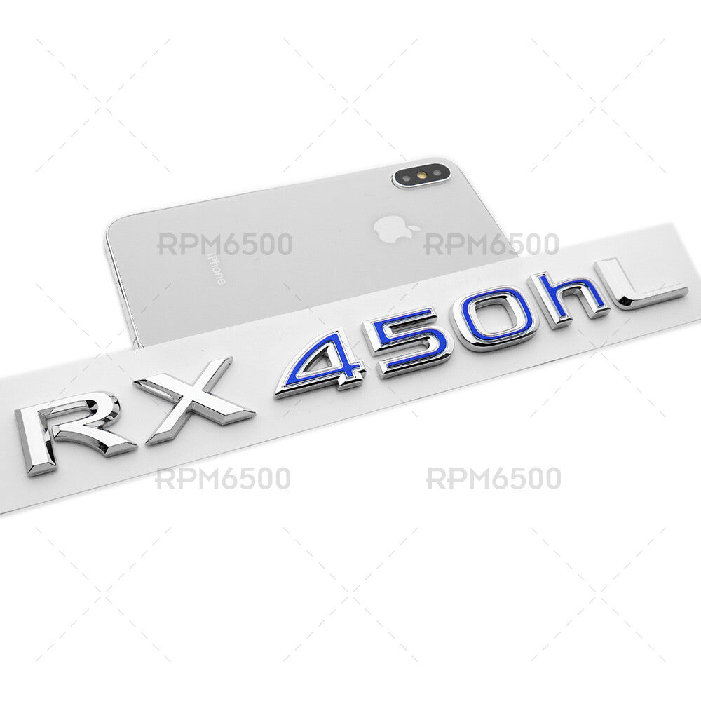 Lexus Liftgate OEM Chrome RX 450hL Letter Logo Badge Car Emblem Replace F-Sport