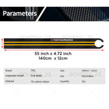 Yellow Carbon Fiber 5D Car Hood Sticker Stripe Decal For BMW Performance Sport