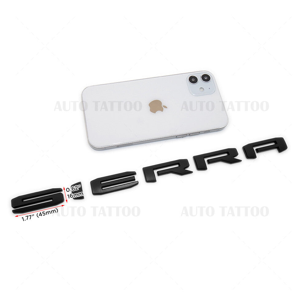 19-21 GMC Sierra with Denali Tailgate Logo Emblem Pickup Badge Nameplate Black
