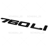 Matte Black 760Li Letter Logo Emblem Badge Trunk Lid M Series Performance F01