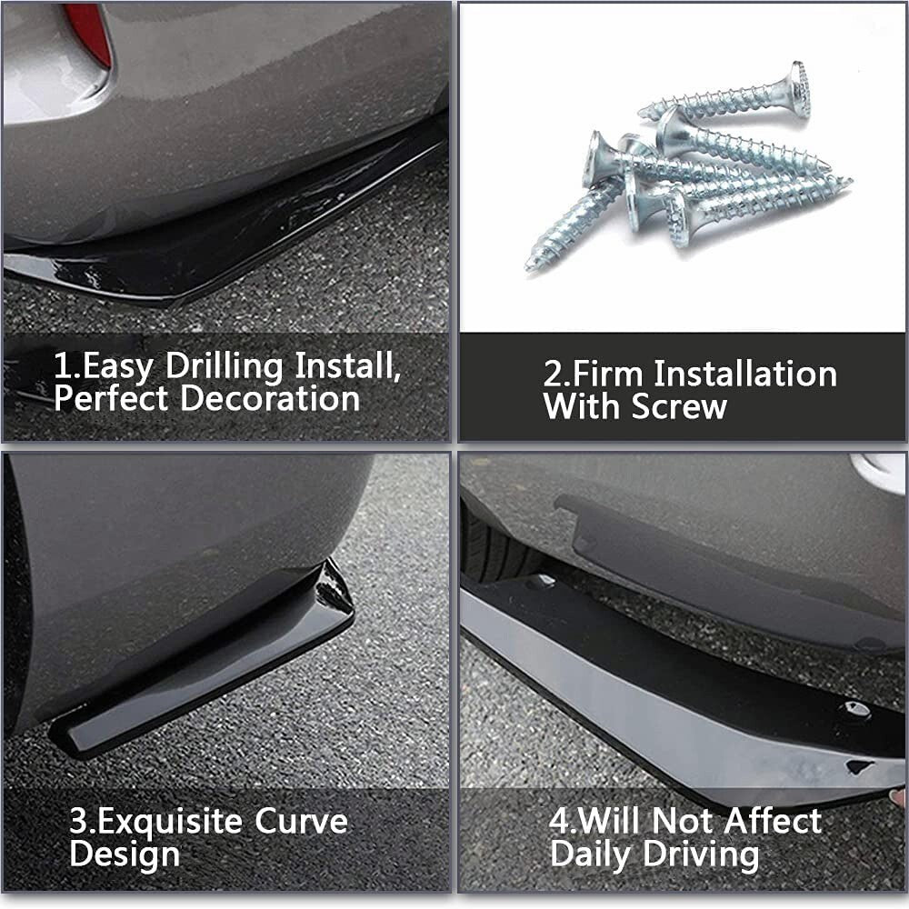 For Mercedes Car Rear Bumper Lip Diffuser Splitter Canard Protector Carbon Fiber