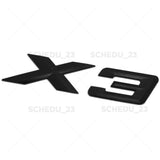 18-24 Matte Black X3 Rear Trunk Liftgate Letter Nameplate Badge Emblem /M