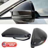 19-24 Audi C8 A6 S6 A7 S7 A8 Real Carbon Fiber Car Side Mirror Cover Cap Replace