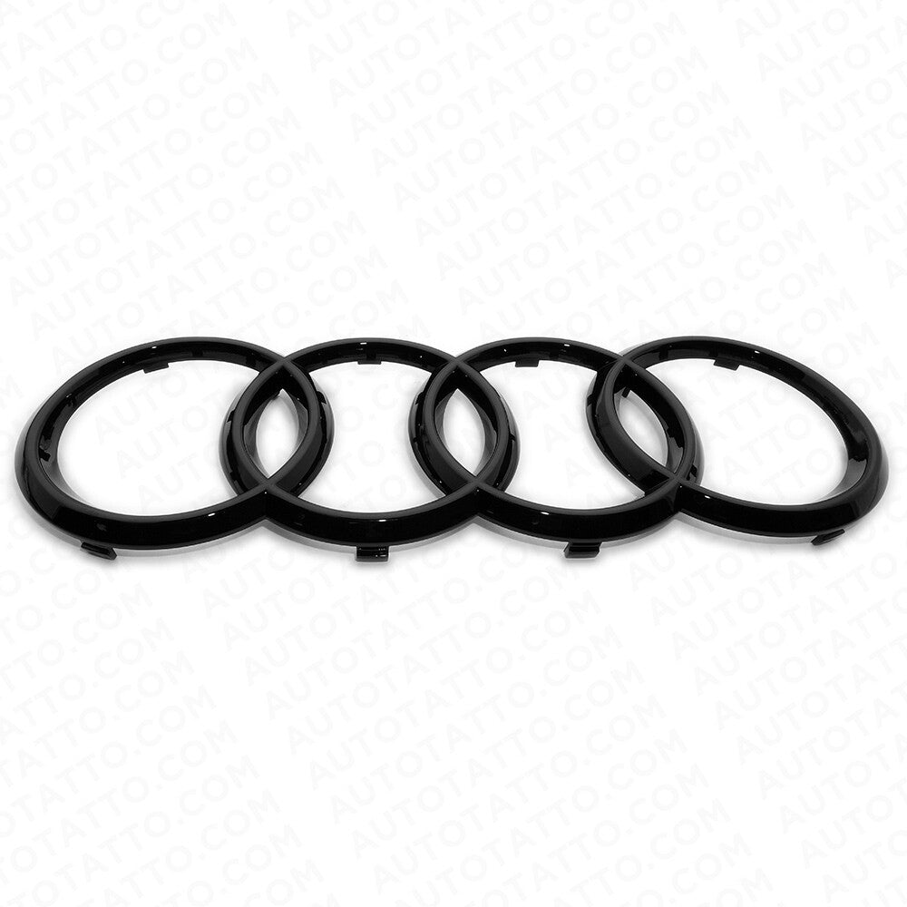 09-12 AUDI A4 S4 Gloss Black Front Grille Sign Rings Badge Logo Emblem Sport