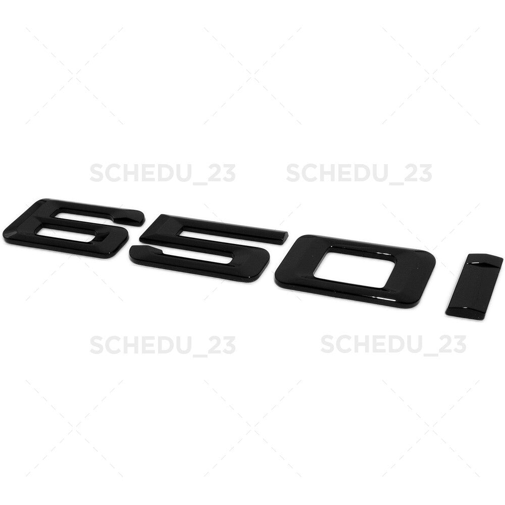 12-19 Gloss Black BMW 650i Letter Emblem Trunk Lid M Performance F06 F12 F13