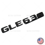 17-19 Mercedes GLE 63 S Letter Emblem Liftgate Logo Badge AMG Sport Gloss Black