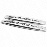 2pcs Car AMG Edition Side Fender Marker 3D Decal Sticker Badge Emblem Decorate