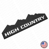 14-19 GM Chevy High Country Front Door Tailgate Letter Logo Emblem Badge Black
