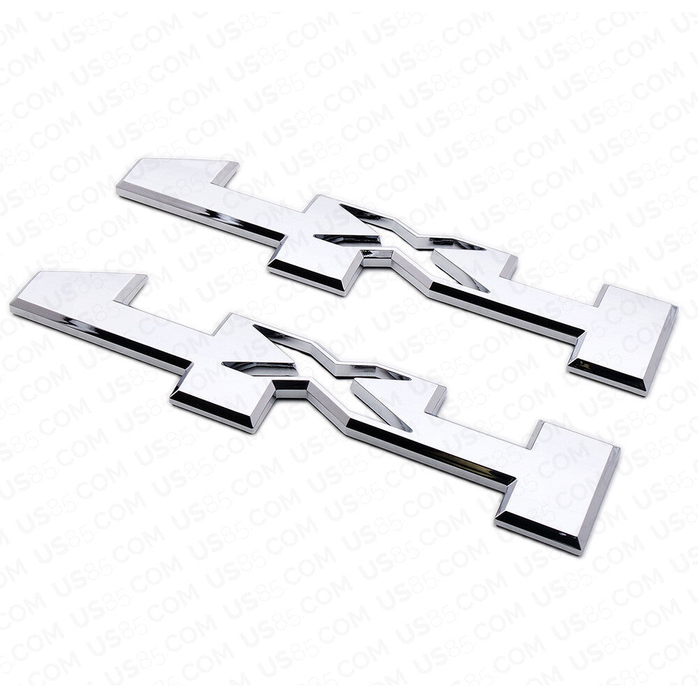 2pcs 4x4 For GMC Canyon Sierra Side Fender Pickup Badge Emblem Nameplate Chrome