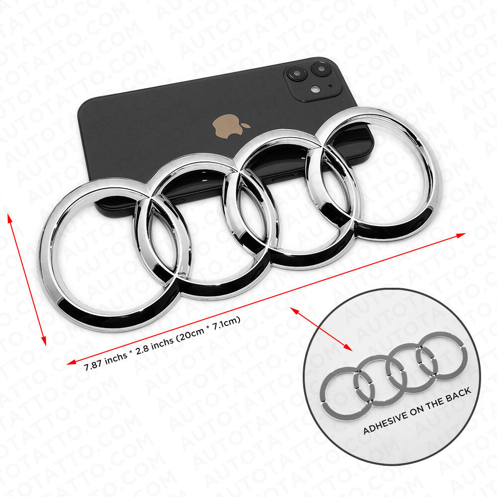 12-18 Audi A7 S7 RS7 Rear Liftgate Trunk Sign Logo Ring Badge Emblem OEM Chrome