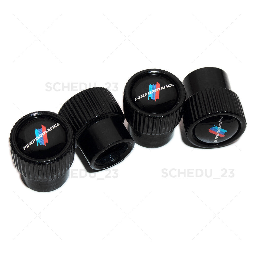 BMW Performance Roundel Car Wheels Tire Air Valve Cap Stem Dust Cover Sport ///M