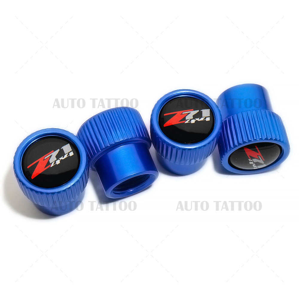 Chevy Z71 4x4 Roundel Car Wheels Tire Air Valve Caps Stem Dust Cover Truck Sport