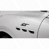 For Maserati Ghibli Levante Grecale Fender Logo GT Emblem Badge Matte Black