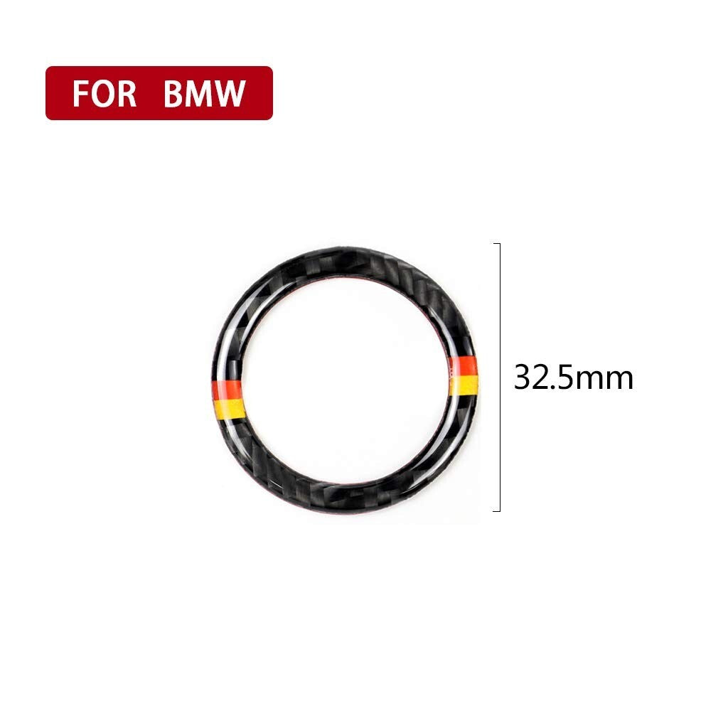 For BMW E90 E92 E93 Engine Switch Start Stop Button Carbon Fiber Sticker Badge