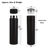 500ml Measure Temperature Stainless Steel Hot/Cold Vacuum thermos Insulation Cup