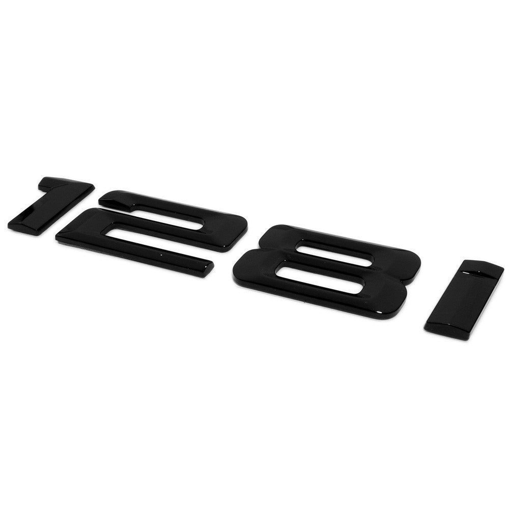 BMW 128i Rear Trunk Lid Nameplate Letter Emblem Badge M Performance Gloss Black