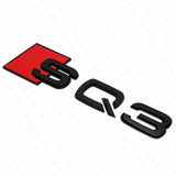 Audi SQ3 Matte Black Rear Letter Liftgate Nameplate Trunk Emblem Badge Sport
